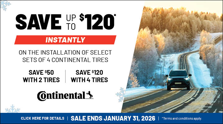 Continental Tires Promotions. Valid till Jan 31st 2026.