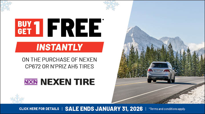 Nexen Tires deals. Valid till Jan 31st 2026.